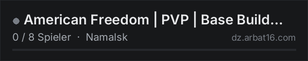 American Freedom | PVP | Base Build Anywhere in der DayZ-Serverliste von AR16