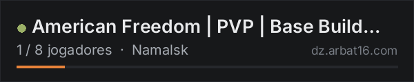 American Freedom | PVP | Base Build Anywhere na lista de servidores de DayZ da AR16