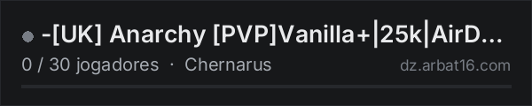 -[UK] Anarchy [PVP]Vanilla+|25k|AirDrops|RABaseBuilding na lista de servidores de DayZ da AR16