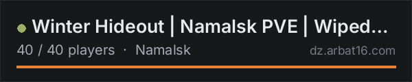 Winter Hideout | Namalsk PVE | Wiped 17-10 on the AR16 DayZ server list