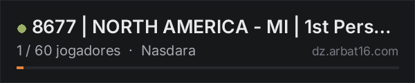 8677 | NORTH AMERICA - MI | 1st Person Only na lista de servidores de DayZ da AR16