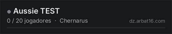 Aussie TEST na lista de servidores de DayZ da AR16