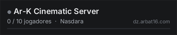 Ar-K Cinematic Server na lista de servidores de DayZ da AR16