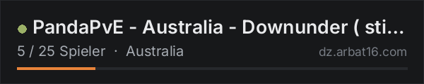 PandaPvE - Australia - Downunder ( still under construction ) in der DayZ-Serverliste von AR16