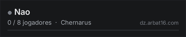 Nao na lista de servidores de DayZ da AR16