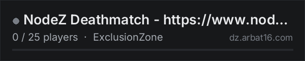 NodeZ Deathmatch - https://www.node-z.com on the AR16 DayZ server list
