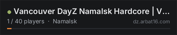 Vancouver DayZ Namalsk Hardcore | Vanilla+ | 1PP on the AR16 DayZ server list
