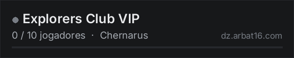 Explorers Club VIP na lista de servidores de DayZ da AR16