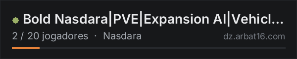 Bold Nasdara|PVE|Expansion AI|Vehicles|Terje Meds na lista de servidores de DayZ da AR16
