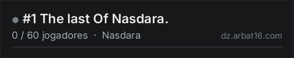 #1 The last Of Nasdara. na lista de servidores de DayZ da AR16