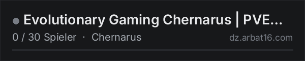 Evolutionary Gaming Chernarus | PVE only, beginner friendly, ba in der DayZ-Serverliste von AR16