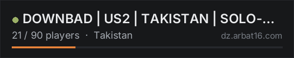 DOWNBAD | US2 | TAKISTAN | SOLO-DUO-TRIO | discord.gg/downbadda on the AR16 DayZ server list