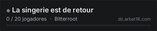 La singerie est de retour na lista de servidores de DayZ da AR16