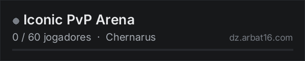 Iconic PvP Arena na lista de servidores de DayZ da AR16