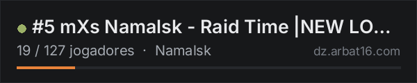 #5 mXs Namalsk - Raid Time |NEW LOOT |CodeLock |Build na lista de servidores de DayZ da AR16