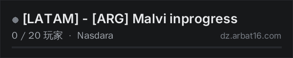 AR16 DayZ 服务器列表中的 [LATAM] - [ARG] Malvi inprogress