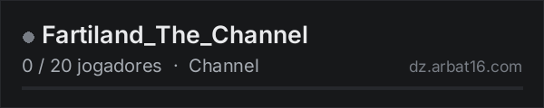 Fartiland_The_Channel na lista de servidores de DayZ da AR16