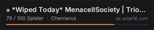 *Wiped Today* MenaceIISociety | Trios | 1PP | Keys | Hacked Cra in der DayZ-Serverliste von AR16