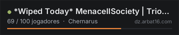 *Wiped Today* MenaceIISociety | Trios | 1PP | Keys | Hacked Cra na lista de servidores de DayZ da AR16