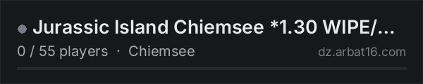 Jurassic Island Chiemsee *1.30 WIPE/REVAMP* on the AR16 DayZ server list