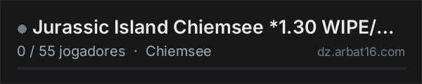 Jurassic Island Chiemsee *1.30 WIPE/REVAMP* na lista de servidores de DayZ da AR16