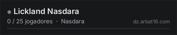 Lickland Nasdara na lista de servidores de DayZ da AR16