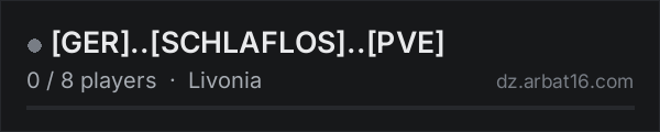 [GER]..[SCHLAFLOS]..[PVE] on the AR16 DayZ server list