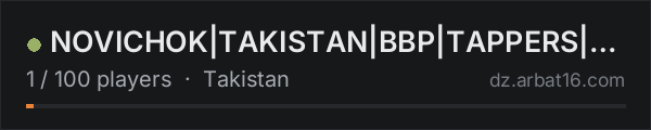 NOVICHOK|TAKISTAN|BBP|TAPPERS|KEYROOMS|CPZONE|WIPE 15.10 on the AR16 DayZ server list