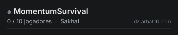 MomentumSurvival na lista de servidores de DayZ da AR16