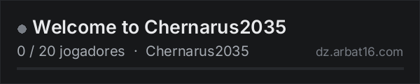 Welcome to Chernarus2035 na lista de servidores de DayZ da AR16
