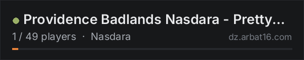 Providence Badlands Nasdara - Pretty Vanilla on the AR16 DayZ server list