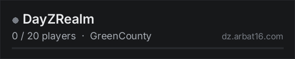 DayZRealm on the AR16 DayZ server list