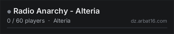 Radio Anarchy - Alteria on the AR16 DayZ server list