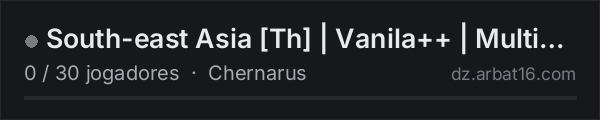 South-east Asia [Th] |  Vanila++ | MultiVers Chernarus | 3PP | na lista de servidores de DayZ da AR16