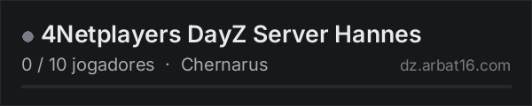 4Netplayers DayZ Server Hannes na lista de servidores de DayZ da AR16