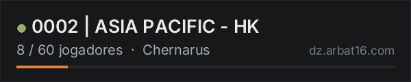 0002 | ASIA PACIFIC - HK na lista de servidores de DayZ da AR16