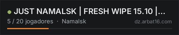 JUST NAMALSK | FRESH WIPE 15.10 | WEEKEND RAID | C4 GATE ONLY na lista de servidores de DayZ da AR16