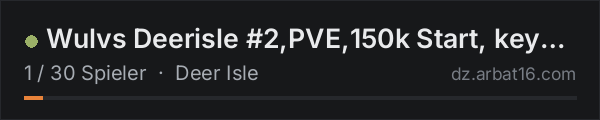 Wulvs Deerisle #2,PVE,150k Start, keycards,Drugs,Helis,Vehicles in der DayZ-Serverliste von AR16