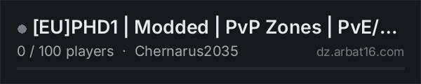 [EU]PHD1 | Modded | PvP Zones | PvE/PvP Events | Check DIscord! on the AR16 DayZ server list