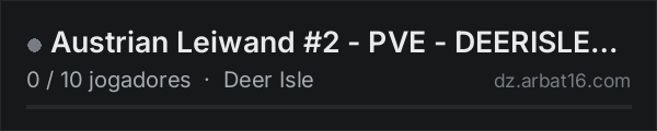 Austrian Leiwand #2 - PVE - DEERISLE - NO TRAIER - AI na lista de servidores de DayZ da AR16