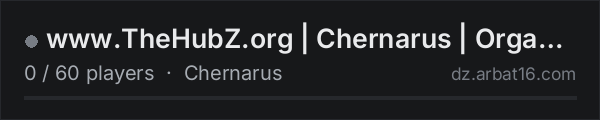 www.TheHubZ.org | Chernarus | OrganicRP | 1PP on the AR16 DayZ server list