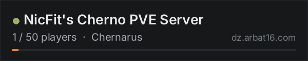 NicFit's Cherno PVE Server on the AR16 DayZ server list