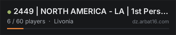 2449 | NORTH AMERICA - LA | 1st Person Only on the AR16 DayZ server list