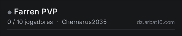 Farren PVP na lista de servidores de DayZ da AR16