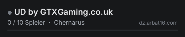 UD by GTXGaming.co.uk in der DayZ-Serverliste von AR16