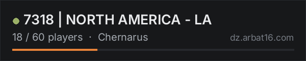 7318 | NORTH AMERICA - LA on the AR16 DayZ server list