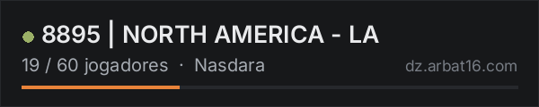 8895 | NORTH AMERICA - LA na lista de servidores de DayZ da AR16