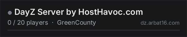 DayZ Server by HostHavoc.com on the AR16 DayZ server list
