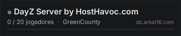 DayZ Server by HostHavoc.com na lista de servidores de DayZ da AR16