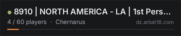 8910 | NORTH AMERICA - LA | 1st Person Only on the AR16 DayZ server list